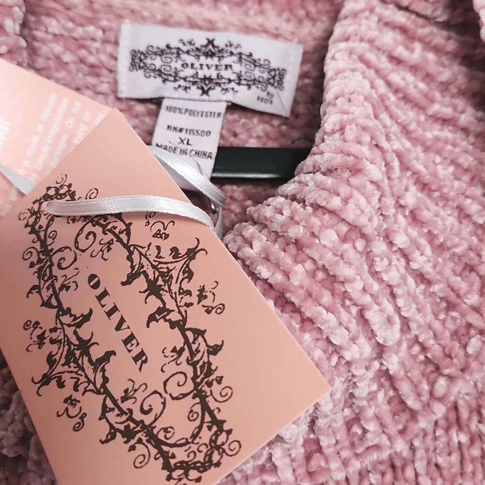 NWT OLIVER | $97 Chenille Cowl Neck Sweater Poncho - Picture 5 of 7